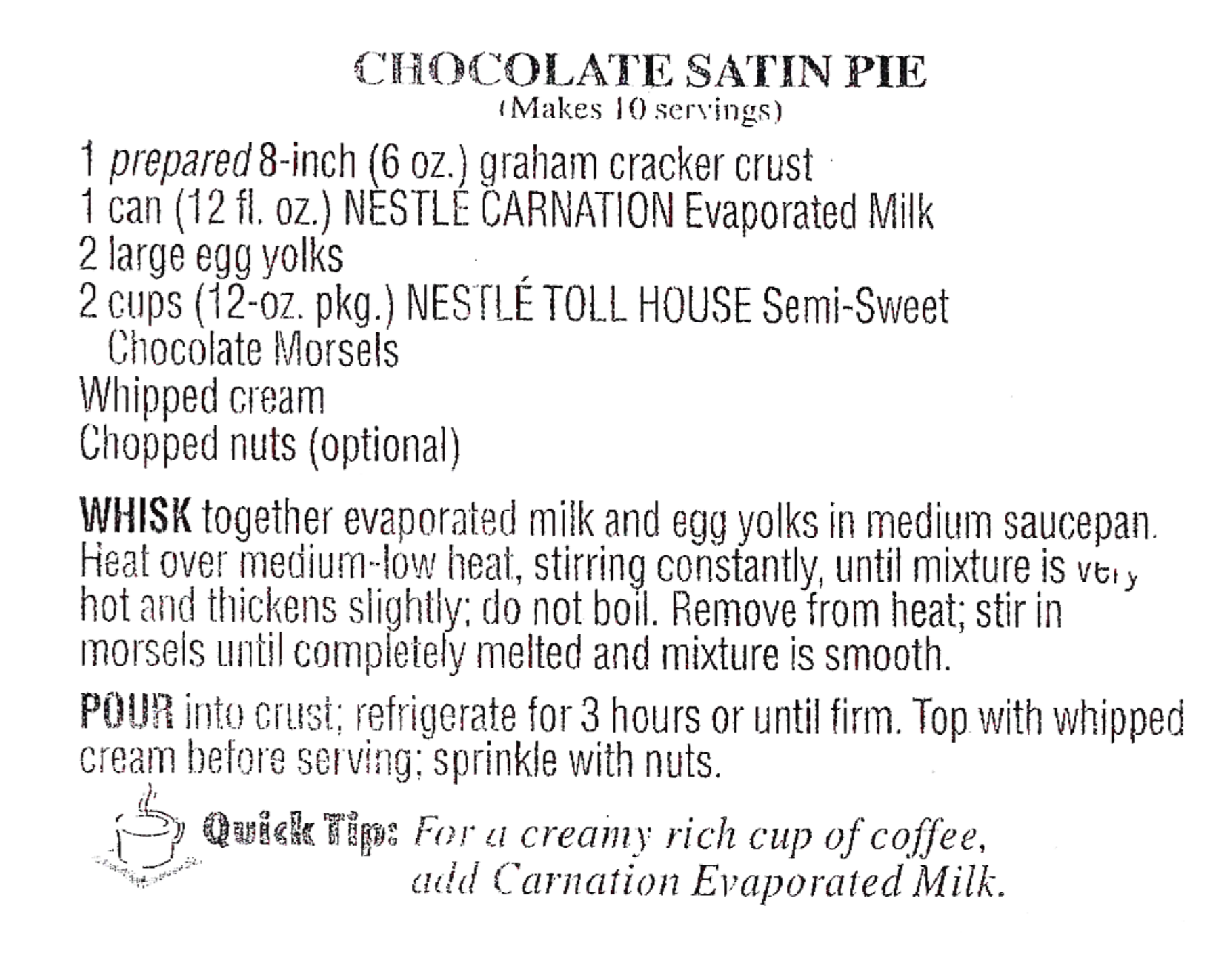 CChocolate Satin Pie Image